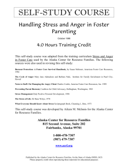 Handling Stress and Anger in Foster Care