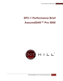 SPC-1 Performance Brief AssuredSAN™ Pro 5000