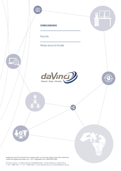 ONBOARDING Faculty Wrap-around Guide