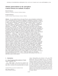 Methane photooxidation in the atmosphere: Contrast