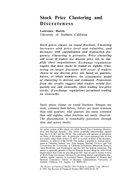 Stock Prices Clustering and Discreteness