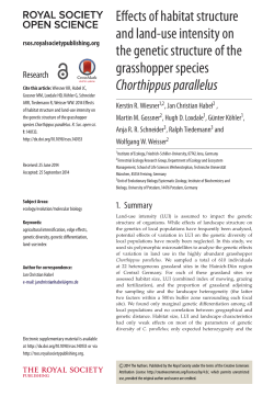 Effects of habitat structure and land