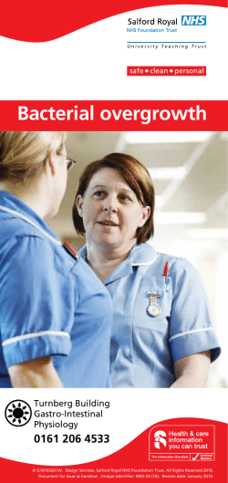 Bacterial overgrowth - Salford Royal NHS Foundation Trust