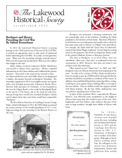 Rockport and Slavery - Lakewood Historical Society