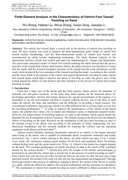 Finite Element Analysis in the Characteristics of Ostrich