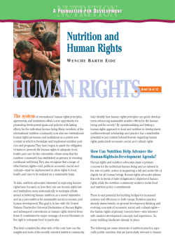 Nutrition and Human Rights