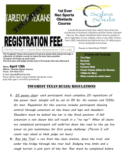 1st Ever Rec Sports Obstacle Course