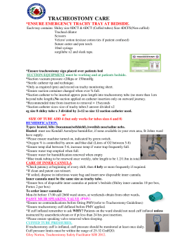 ensure emergency trachy tray at bedside