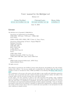 Users` manual for the Sollya tool