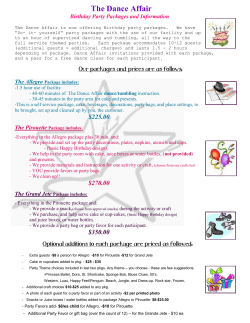 Birthday Party Contract