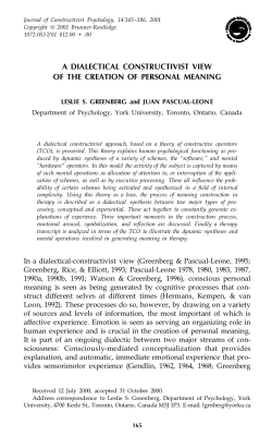 a dialectical constructivist view of the creation of