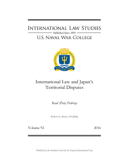 International Law and Japan`s Territorial Disputes