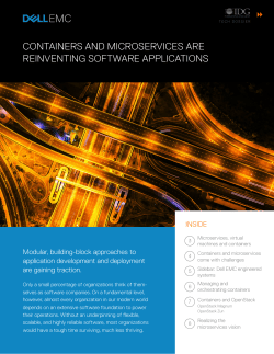 containers and microservices are reinventing software applications