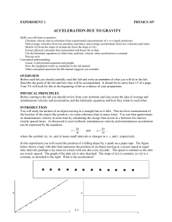 acceleration due to gravity