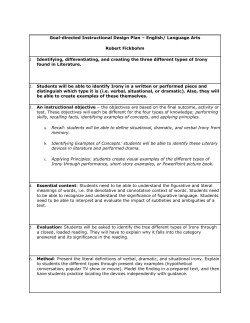 Goal-directed Instructional Design Plan &ndash; English/ Language Arts