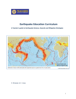 Teacher`s Guide to Earthquake Education