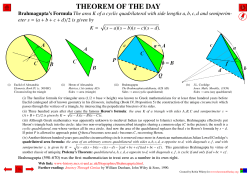 Brahmagupta`s Formula