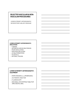Selected Vascular and Non-Vascular Percutaneous Procedures