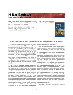 Divided over Devotion: The History of the Struggle over - H-Net