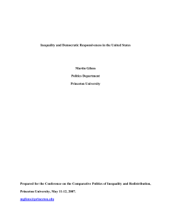 Inequality and Democratic Responsiveness