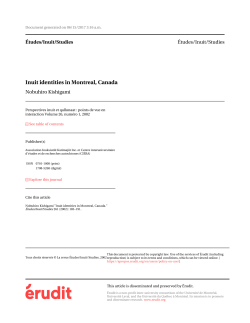 Inuit identities in Montreal, Canada