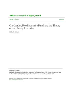 On Candor, Free Enterprise Fund, and the Theory of the Unitary