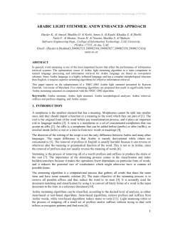 arabic light stemmer: anew enhanced approach