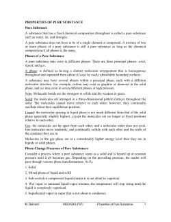 Properties of Pure Substance