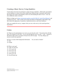 Creating a Basic Survey Using Qualtrics
