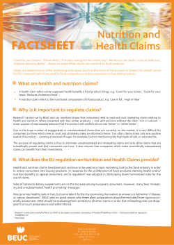 Health Claims