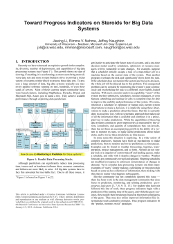 Toward Progress Indicators on Steroids for Big Data Systems