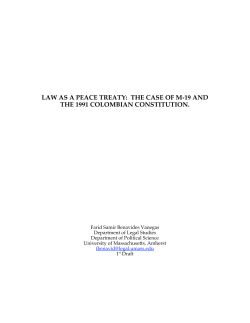 law as a peace treaty: the case of m-19 and the