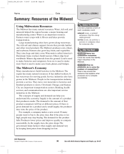 Summary: Resources of the Midwest