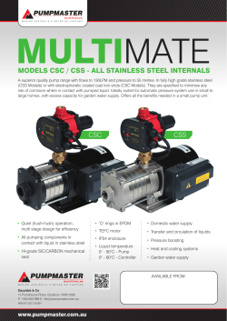models csc / css - all stainless steel internals