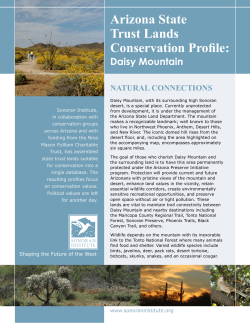 Arizona State Trust Lands Conservation Profile: