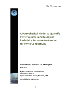 A Petrophysical Model to Quantify Pyrite Volumes