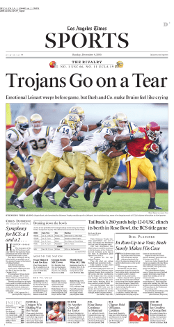 D Tailback`s 260 yards help 12-0 USC clinch its berth in Rose Bowl