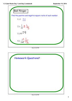 1.3 Cube Roots Day 1 and Day 2.notebook