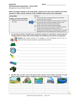 Spanish 3A Name - Montgomery County Public Schools