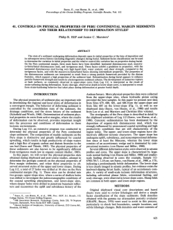41. Controls on Physical Properties of Peru Continental Margin