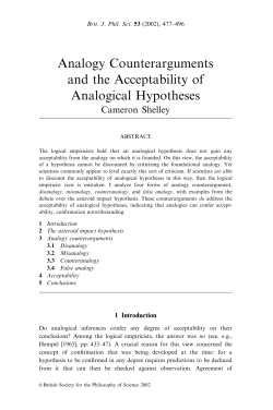 Analogy Counterarguments and the Acceptability of Analogical