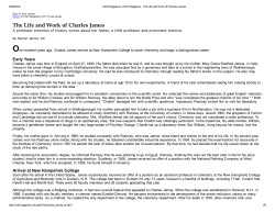 The Life and Work of Charles James