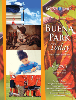Fall 2015 - City of Buena Park