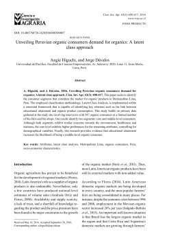 Unveiling Peruvian organic consumers demand for organics
