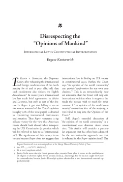 Disrespecting the "Opinions of Mankind"