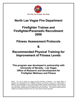 Firefighter Job-Specific Tasks and Fitness Testing