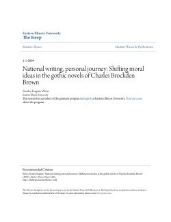 Shifting moral ideas in the gothic novels of Charles - The Keep