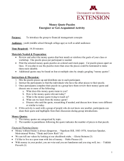 Money Quote Puzzles Energizer or Get