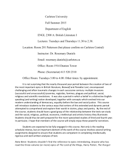 ENGL 2300A - Carleton University