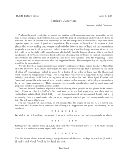 Lecture notes on sorting networks.